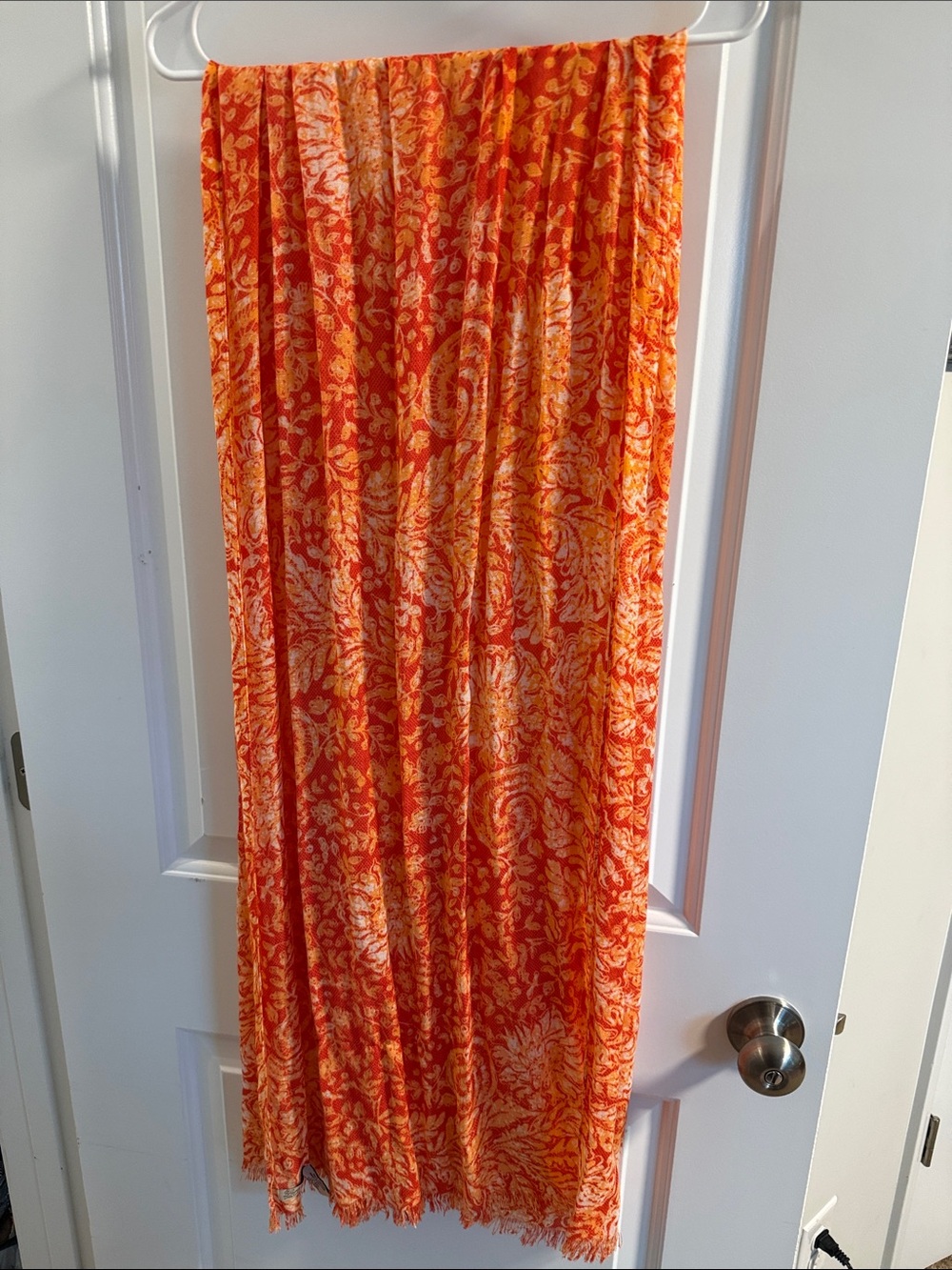 🥳 5 for $25 BUNDLE Lucky Brand Orange Paisley Lightweight Scarf